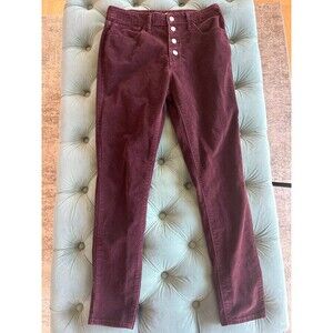 Levi's 721 High Rise Skinny Pants Women's W30  Maroon Corduroy